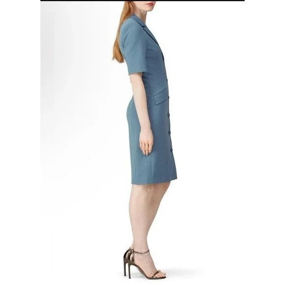 Badgley Mischka Blue Blazer Dress. Size 8 - Picture 2 of 8